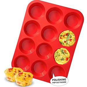 Walfos Silicone Muffin Pan For Cakes, Tarts, Breads And Muffins