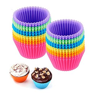 Reusable Silicone Baking Cups, 24 Pack Of Non-Stick Muffin Liners